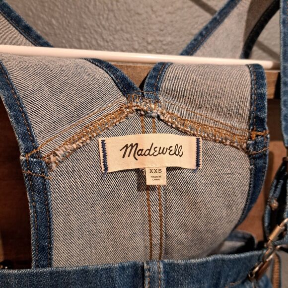 Madewell Stovepipe Overalls in Cosman Wash Women's Size XXS - Picture 5 of 11